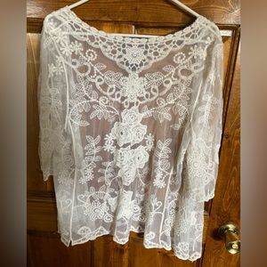 Women’s Cowgirl Legend Floral Lace Western Top